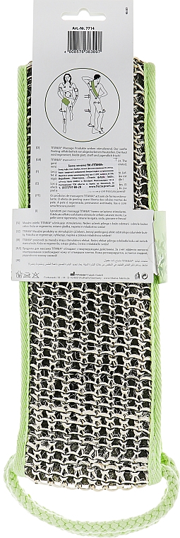 Myjka kąpielowa 60x10 cm, sizal i włókno konopne - Titania — Zdjęcie N2