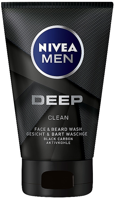 Głęboko oczyszczający żel do twarzy i zarostu z węglem aktywnym dla mężczyzn - NIVEA MEN Cleaning Deep Wash Gel — Zdjęcie N1