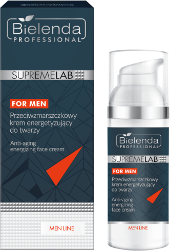 Przeciwzmarszczkowy krem energetyzujący do twarzy dla mężczyzn - Bielenda Professional SupremeLab For Men 