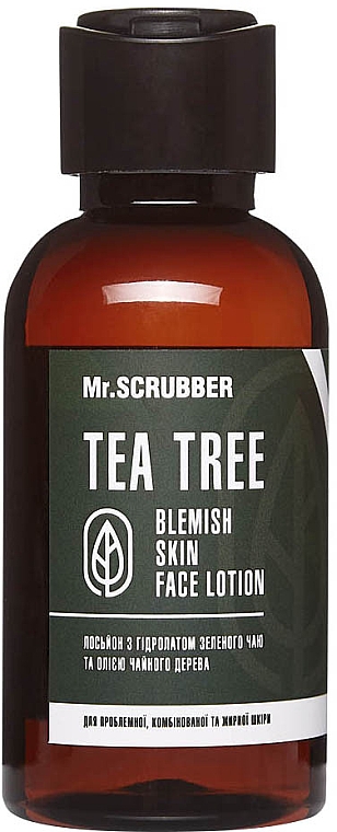 Balsam do twarzy z hydrolatem z zielonej herbaty i olejkiem z drzewa herbacianego - Mr.Scrubber Tea Tree Blemish Skin Face Lotion — Zdjęcie N1