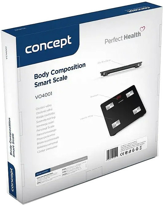 Waga łazienkowa VO4001, czarna - Concept Body Composition Smart Scale — Zdjęcie N5