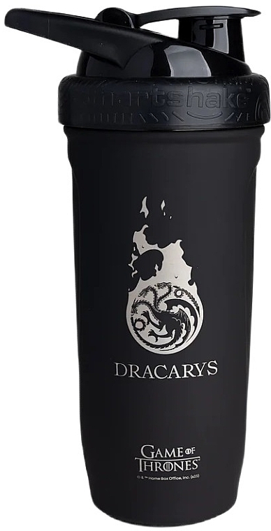 Shaker, 900 ml - SmartShake Game Of Thrones Dracarys Reforce Stainless Steel — Zdjęcie N1