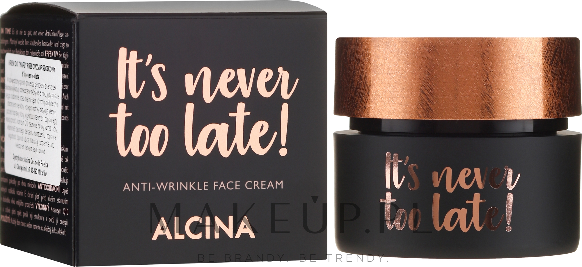 Przeciwzmarszczkowy krem do twarzy - Alcina It’s Never Too Late! Anti-Wrinkle Cream — Zdjęcie 50 ml
