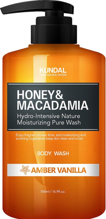 Intensywnie nawilżający żel pod prysznic Ambra i wanilia - Kundal Honey & Macadamia Amber Vanilla Body Wash — Zdjęcie N2