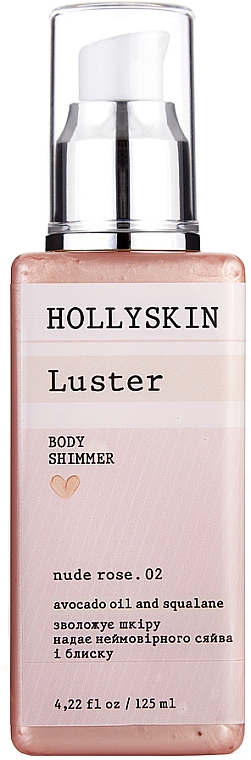 Rozświetlacz do ciała Nude Rose. 02 - Hollyskin Luster Body Shimmer Nude Rose. 02