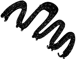 Spinka do włosów Krab, zygzak z nadrukiem, czarna - Lolita Accessories — Zdjęcie N1
