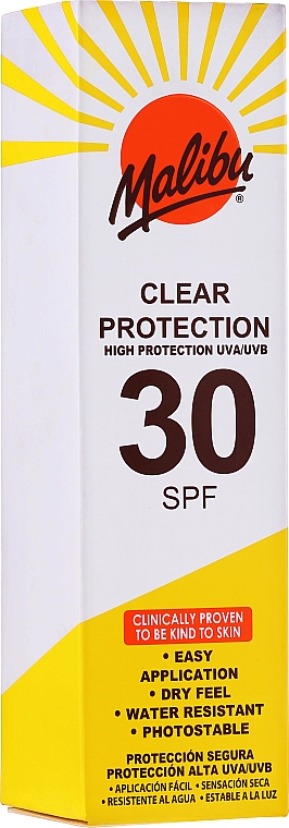 Wodoodporny spray do opalania - Malibu Clear Protection Spray SPF30 — Zdjęcie N1