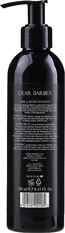Szampon do pielęgnacji włosów i brody - Dear Barber Shampoo  — Zdjęcie N2