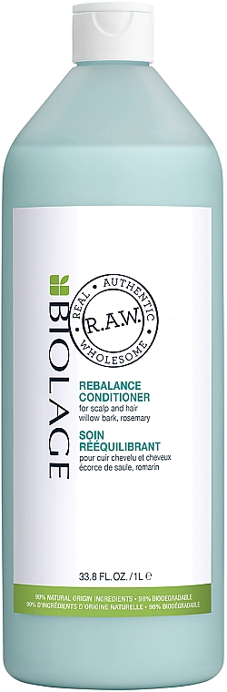Rebalansująca odżywka do skóry głowy i włosów z korą wierzby i rozmarynem - Biolage R.A.W. Rebalance Conditioner For Scalp And Hair — Zdjęcie N3