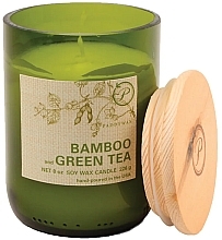 Świeca zapachowa Bambus i zielona herbata - Paddywax Eco Green Recycled Glass Candle Bamboo + Green Tea — Zdjęcie N1