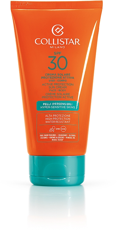 Aktywny krem ochronny do opalania twarzy i ciała SPF 30 - Collistar Active Protection Sun Cream — Zdjęcie N1