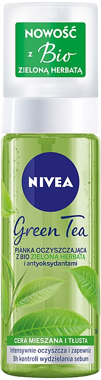 Pianka oczyszczająca z bio zieloną herbatą i antyoksydantami - NIVEA Green Tea — Zdjęcie N1