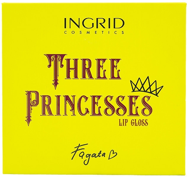 Paleta błyszczyków - Ingrid Cosmetics x Fagata Three Princesses Lip Gloss (lip/gloss 3 x 4 ml) — Zdjęcie N2
