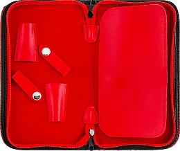 Etui na narzędzia fryzjerskie, 77406, lakierowane na czerwono - SPL — Zdjęcie N3