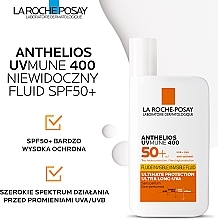 PRZECENA! Lekki bezzapachowy fluid przeciwsłoneczny, wysoki poziom ochrony przed UVB i bardzo długimi promieniami UVA SPF 50+ - La Roche-Posay Anthelios UVmune 400 Invisible Fluid SPF50+ Fragrance Free * — Zdjęcie N3