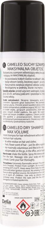 Suchy szampon do włosów - Delia Cameleo Dry Shampoo — Zdjęcie N2