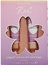Zestaw rozświetlaczy - Makeup Revolution x Roxi Cherry Blossom Highlighter Duo (highlighter/2x15ml) — Zdjęcie N1