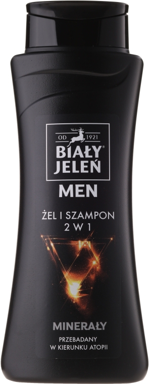 Hipoalergiczny żel i szampon 2 w 1 z minerałami dla mężczyzn - Biały Jeleń Hypoallergenic Gel & Shampoo 2in1 Mineraly