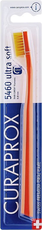 Ultramiękka szczoteczka do zębów CS 5460, D 0,10 mm, pomarańczowo-żółta - Curaprox Ultra Soft — Zdjęcie N1