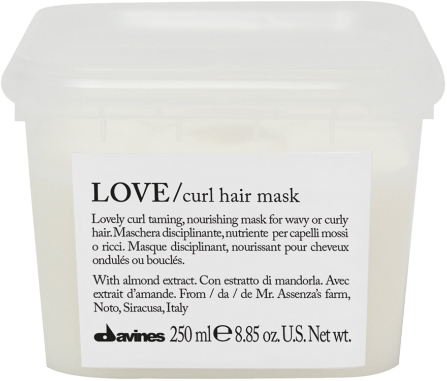 Odżywcza maska do włosów falowanych i kręconych - Davines New Essential Haircare Love Curl Hair Mask