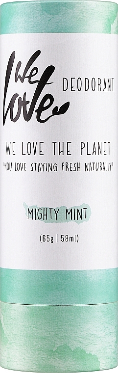 Hipoalergiczny dezodorant w sztyfcie Potęga mięty - We Love The Planet Mighty Mint Deodorant Stick — Zdjęcie N1