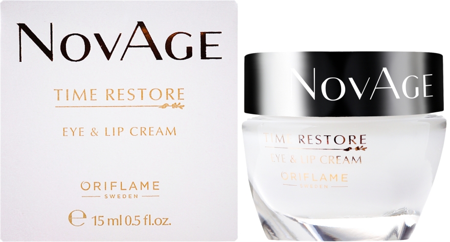 Odmładzający krem do skóry wokół oczu i ust - Oriflame NovAge Time Restore Eye & Lip Cream — Zdjęcie N1