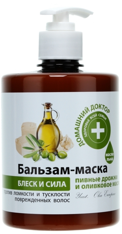 Balsam-maska Drożdże piwne i oliwa z oliwek - Domowy doktor — Zdjęcie N1