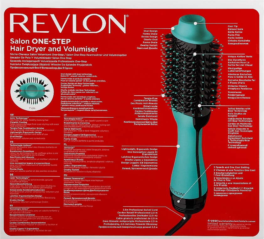 Suszarko-lokówka do włosów - Revlon One-Step Volumiser New Edition Teal — Zdjęcie N3