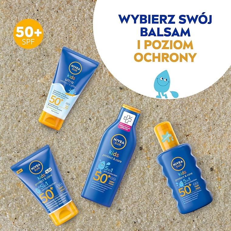 Nawilżający spray ochronny na słońce dla dzieci SPF 50 z zanikającym kolorem - NIVEA SUN KIDS — Zdjęcie N7