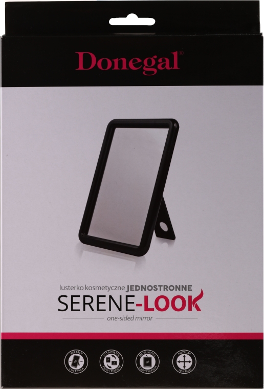 Lusterko kosmetyczne 9256, 18 x 24 cm, czarne - Donegal Mirra-Flex Mirror — Zdjęcie N2
