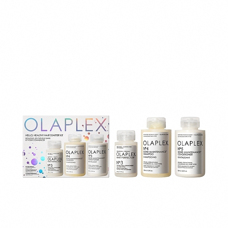 Zestaw - Olaplex Hello Healthy Hair Starter Kit (h/pr/50ml + sh/100ml + con/100ml) — Zdjęcie N2