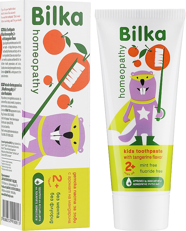 Homeopatyczna pasta do zębów dla dzieci o smaku pomarańczowym - Bilka Homeopathy Kids 2+ Organic Toothpaste — Zdjęcie N2