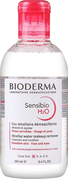 Płyn micelarny do oczyszczania twarzy i demakijażu - Bioderma Sensibio H2O — Zdjęcie N2