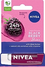 Pielęgnująca pomadka do ust Jeżyna - NIVEA Blackberry Shine Lip Balm — Zdjęcie N1