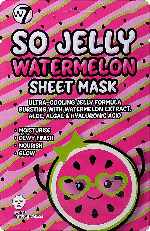 Maska tkankowa z arbuzem - W7 Watermelon Sheet Mask So Jelly — Zdjęcie N1