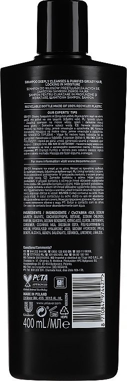 Oczyszczający szampon nawilżający do włosów tłustych - Tresemme Purify & Hydrate Hair Shampoo — Zdjęcie N2