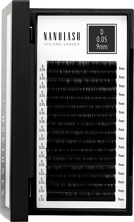 Sztuczne rzęsy D, 0.05 (9 mm) - Nanolash Volume Lashes — Zdjęcie N3
