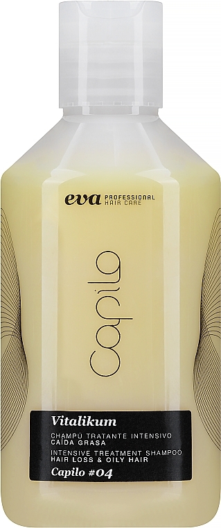Intensywny szampon terapeutyczny dla wypadających włosów i skóry tłustej - Eva Professional Capilo Vitalikum Shampoo №04