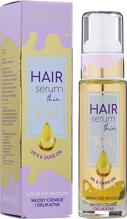 Serum do włosów cienkich i delikatnych Wzmocnienie i witalność - Vollaré Pro Oli Volume Hair Serum — Zdjęcie N5