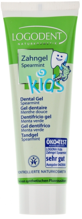 Żel do zębów dla dzieci Miętowa świeżość - Logona Babycare Kids Dental Gel Spearmint — Zdjęcie N1