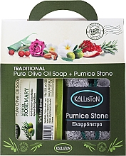 Zestaw, mydło o zapachu rozmarynu - Kalliston Gift Box (soap/100g + stone/1pcs) — Zdjęcie N1