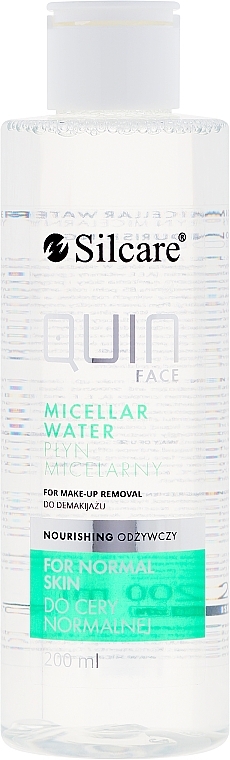 PREZENT! Odżywczy płyn micelarny do demakijażu twarzy i oczu do cery normalnej - Silcare Quin Face — Zdjęcie N1