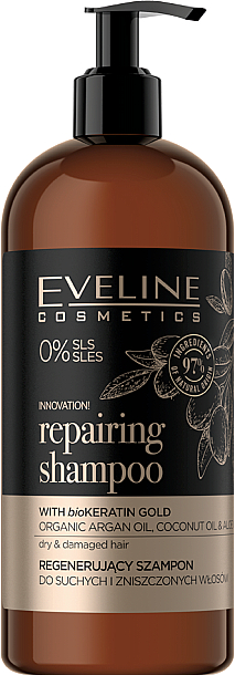 Regenerująco-wzmacniający szampon do włosów - Eveline Cosmetics Organic Gold — фото N1