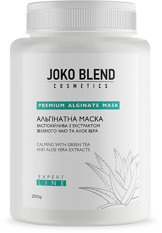 Kojąca maska ​​alginianowa z ekstraktem z zielonej herbaty i aloesem - Joko Blend Premium Alginate Mask — Zdjęcie N5