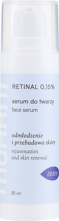 Przeciwstarzeniowe serum do twarzy z retinalem 0,15% - Mohani Derm Retinal 0.15% Face Serum — Zdjęcie N2