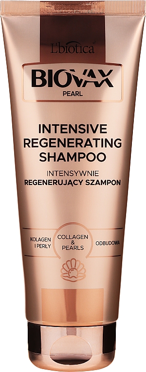 Intensywnie regenerujący szampon do włosów Kolagen i perły - Biovax Glamour Pearl — Zdjęcie N1