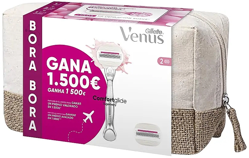 Zestaw - Gillette Venus Comfortglide Sugarberry (razor/1pc + refil/1pc + bag/1pc)  — Zdjęcie N1