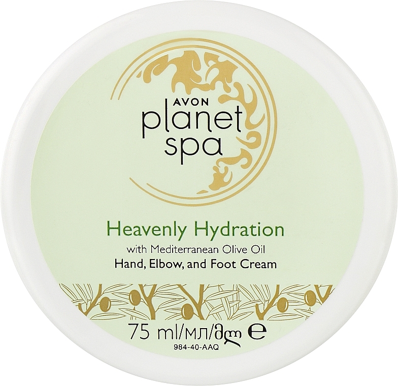 Krem do rąk, stóp i łokci z oliwą z oliwek Rajskie nawilżenie - Avon Planet SPA Heavenly Hydration Hand Elbow And Foot Cream — Zdjęcie N1