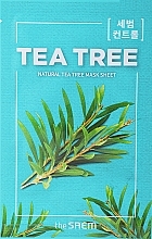 PREZENT! Łagodząca maska na tkaninie do twarzy z ekstraktem z drzewa herbacianego - The Saem Natural Tea Tree Mask Sheet — Zdjęcie N1