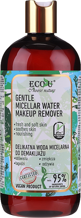Delikatna woda micelarna do demakijażu - Eco U Choose Nature Gentle Micellar Water — Zdjęcie N1